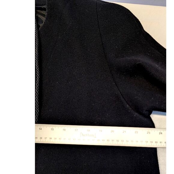 Vintage Jad Coat 14 Petite Black Wool Over Opera Dress Evening Formal Long USA - Picture 8 of 14